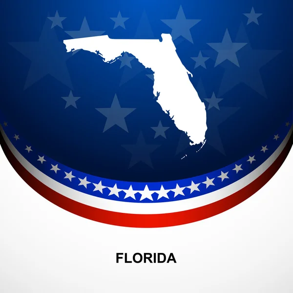 Florida karta vektor bakgrund — Stock vektor