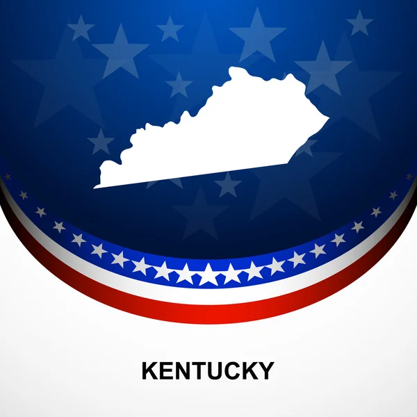 Kentucky mappa vintage vettore sfondo — Vettoriale Stock