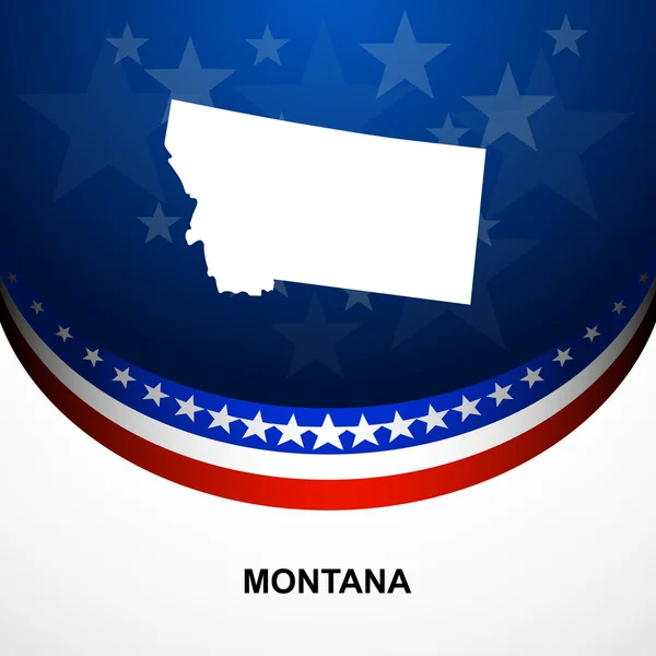 Montana karta vektor bakgrund — Stock vektor