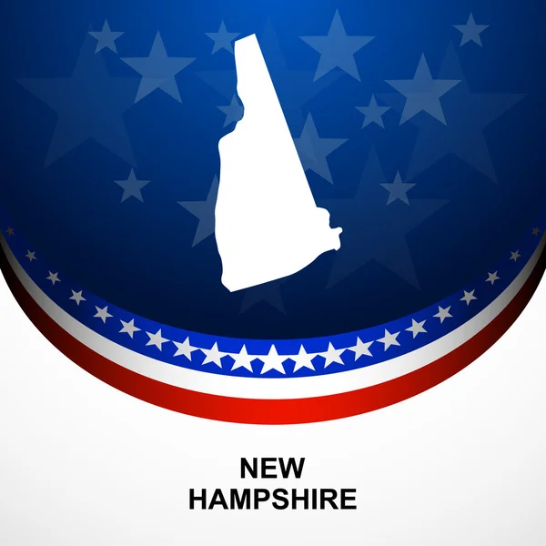 New Hampshire mapa vetorial fundo — Vetor de Stock