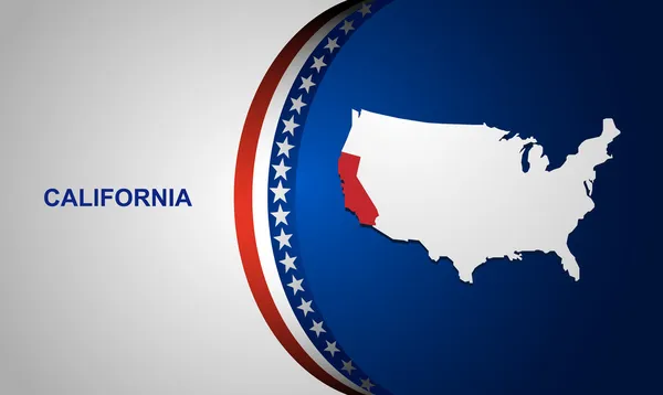 Carte de Californie fond vectoriel — Image vectorielle