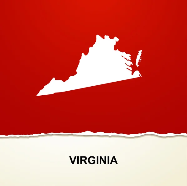 Virginia map vector background — Stock Vector