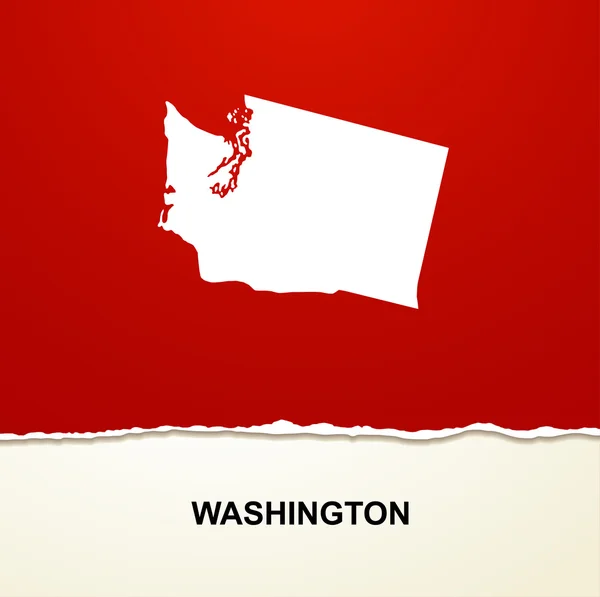 Washington carte vectorielle fond — Image vectorielle