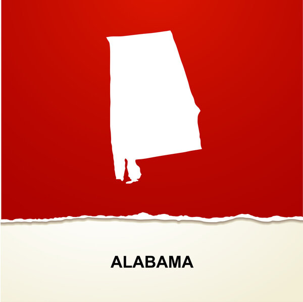 Alabama map vector background