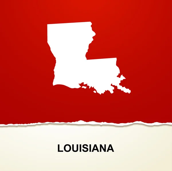 Louisiana map vector background — Stock Vector