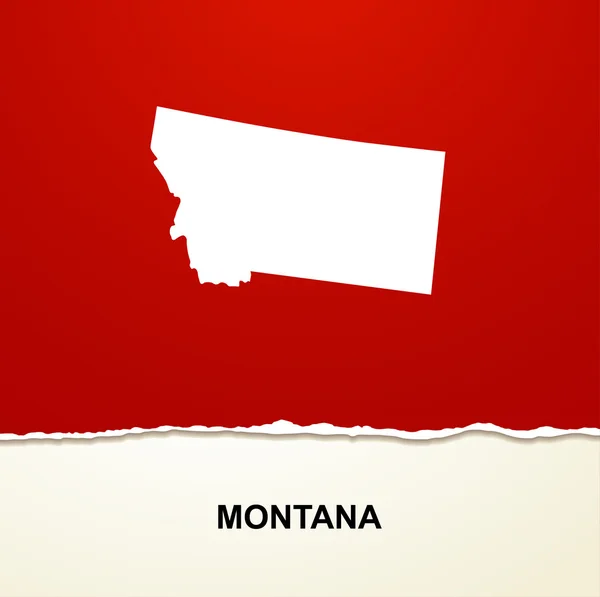 Montana map vector background — Stock Vector