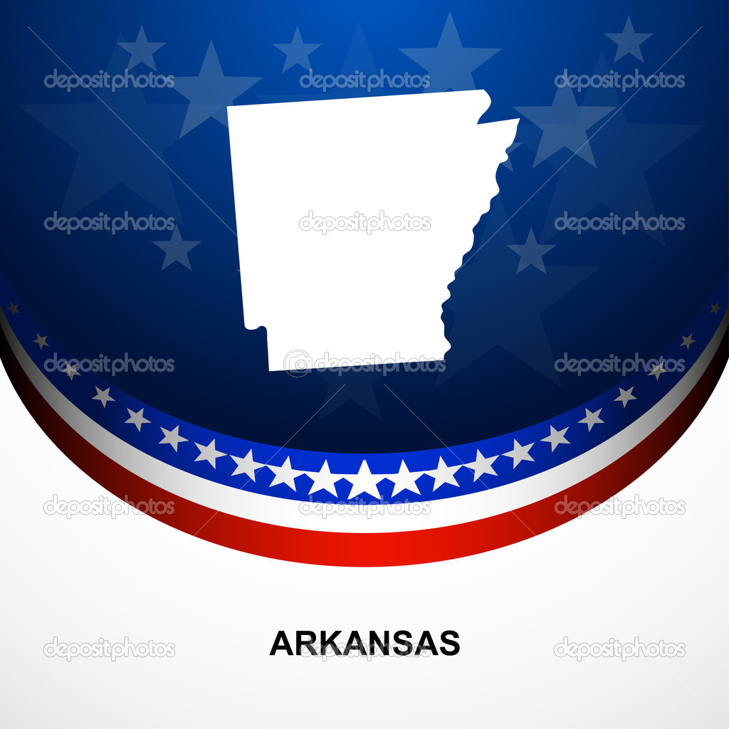 Arkansas map vector background