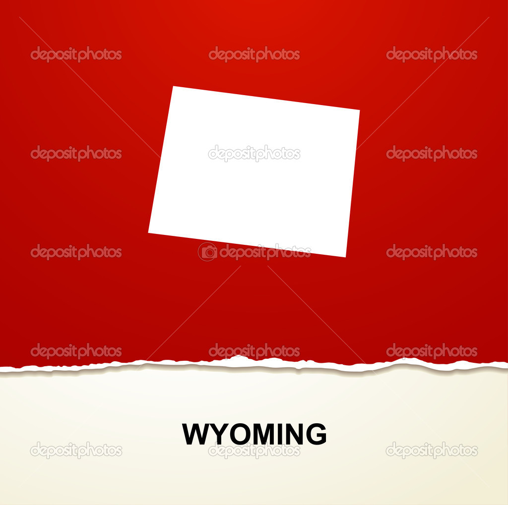 Wyoming map vector background