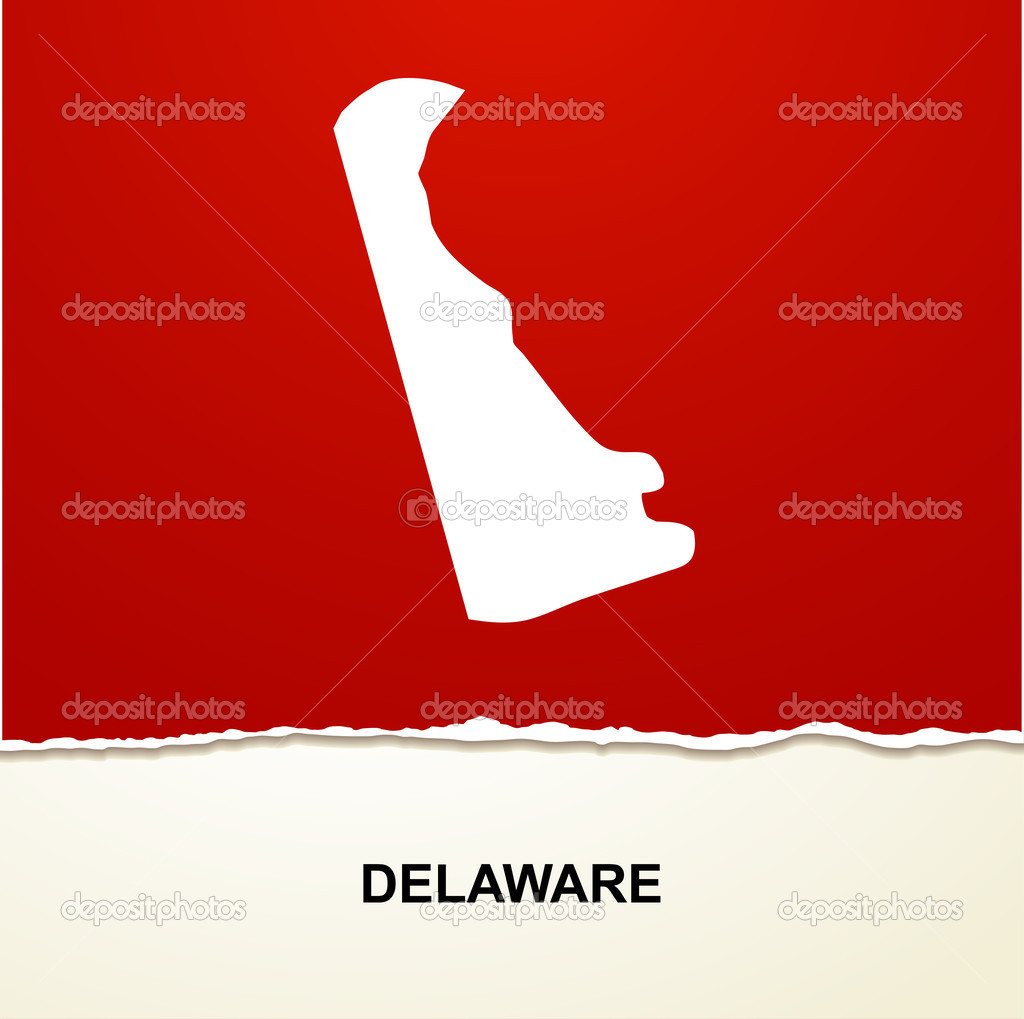 Delaware map vector background