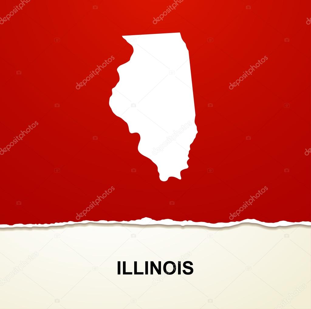 Illinois map vector background