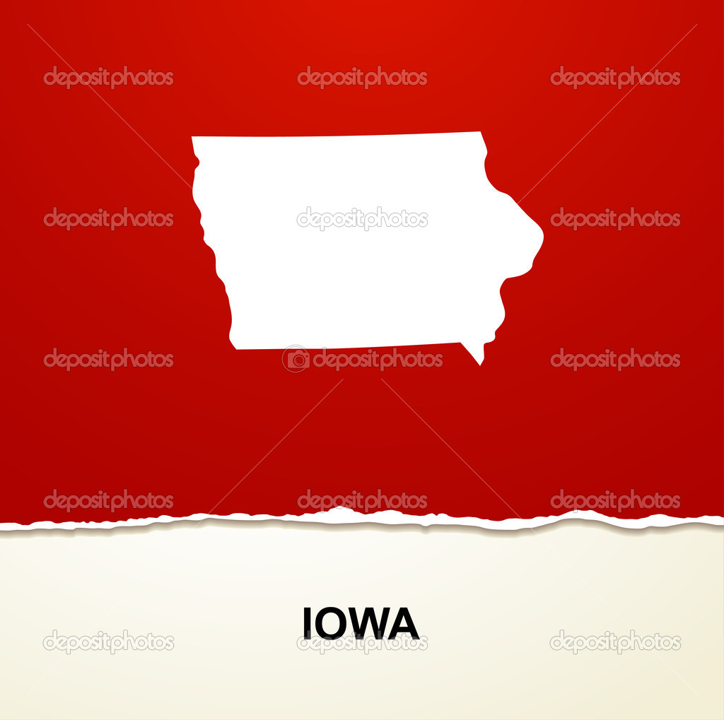 Iowa map vector background