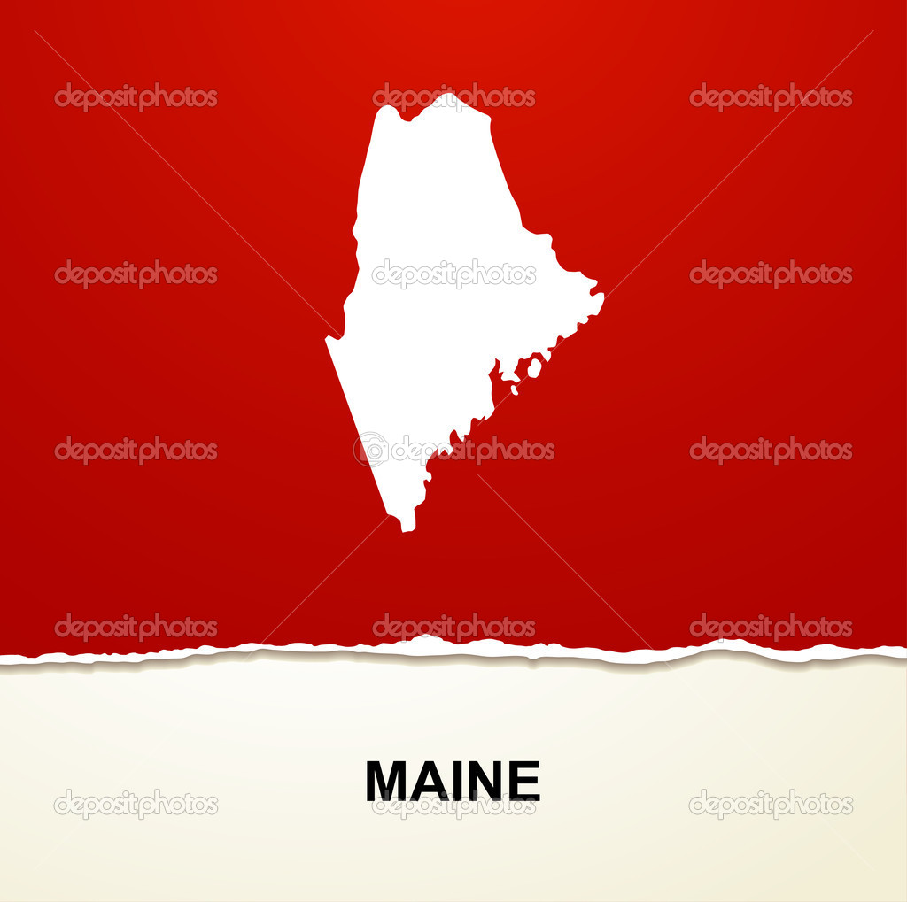 Maine map vector background