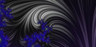 Menekşe arka planının derinliği ve gizemi. Fraktal tasarım çizimi