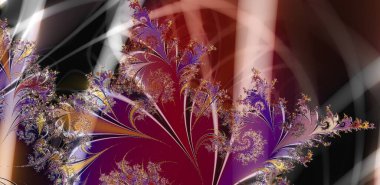 Çiçek Fraktal arkaplan fütüristik tasarım çizimi