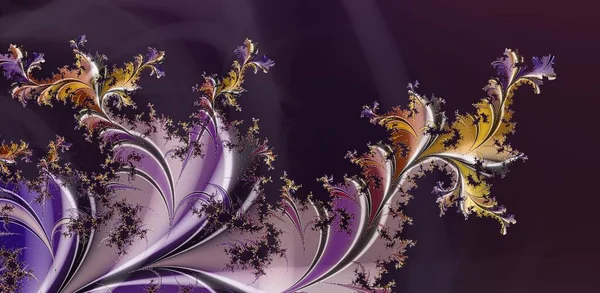 Fleur Fractal Fond Design Futuriste Illustration — Photo