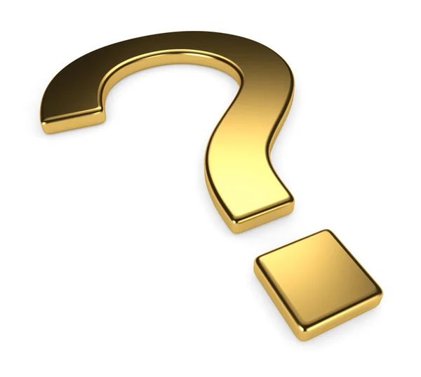 Golden question mark — Stock Photo, Image