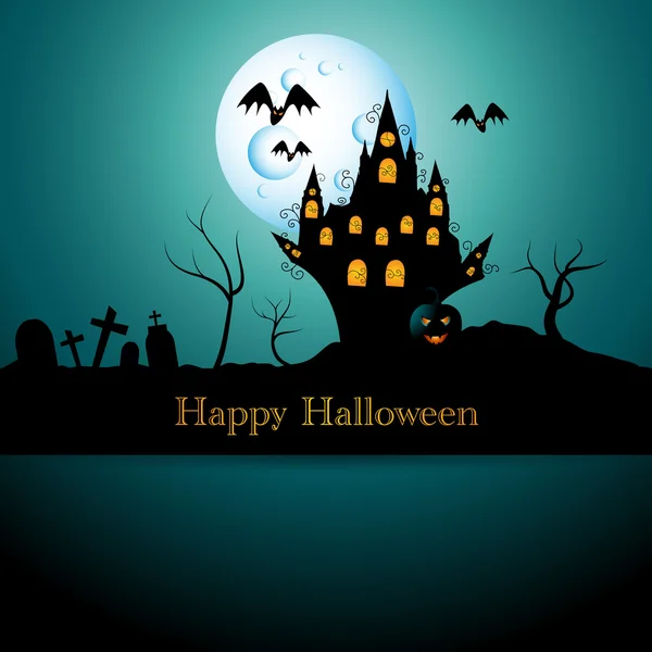 Halloween castel — Stock Vector