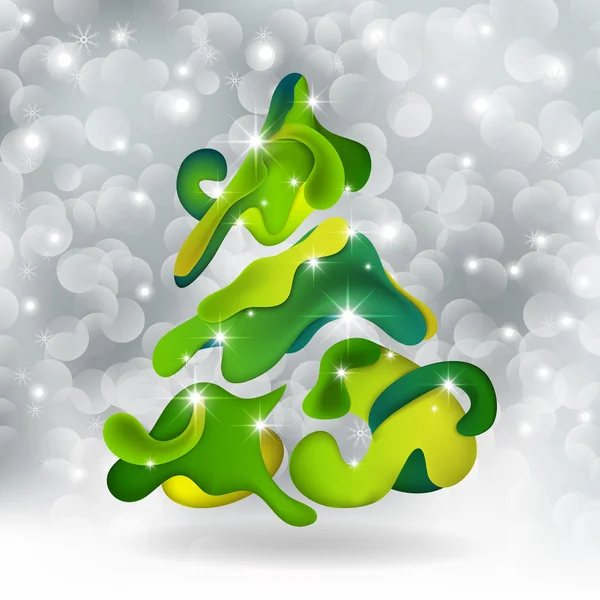 Arbre de Noël abstrait — Image vectorielle