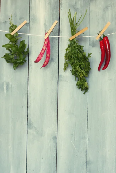 Pepper and parsley — Stock Photo, Image