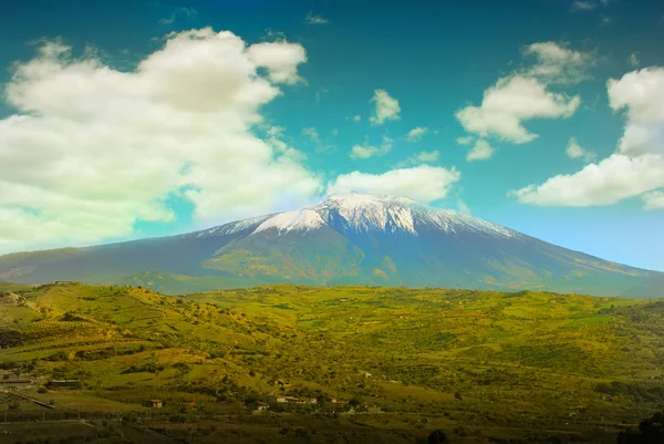 Vista sobre el Etna — Foto de Stock