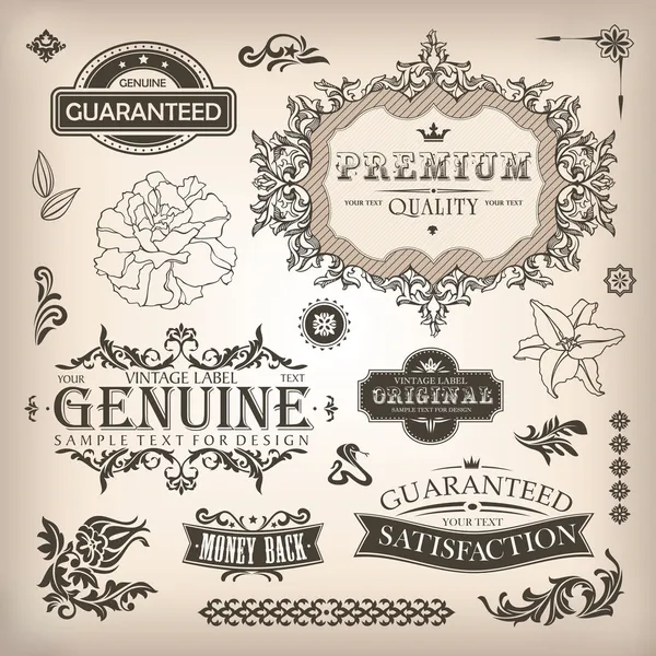 Set of design elements Stock Vector