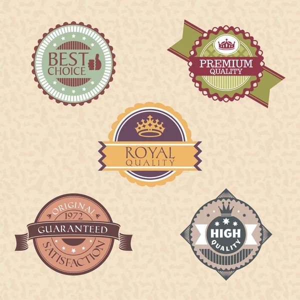 Étiquettes et badges vintage — Image vectorielle