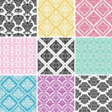 dizi kesintisiz damask arka planlar.