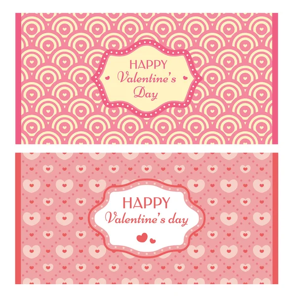 Valentine's day retro cards — Stock Vector