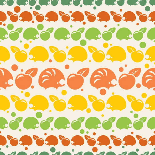 ハリネズミとリンゴのパターン — ストックベクタ