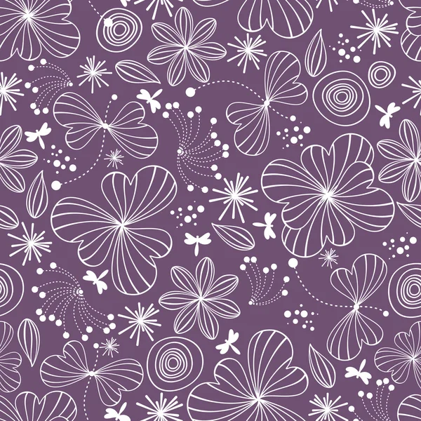 Motif floral sans couture — Image vectorielle