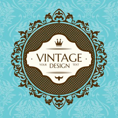 Vintage çerçeve çiçek