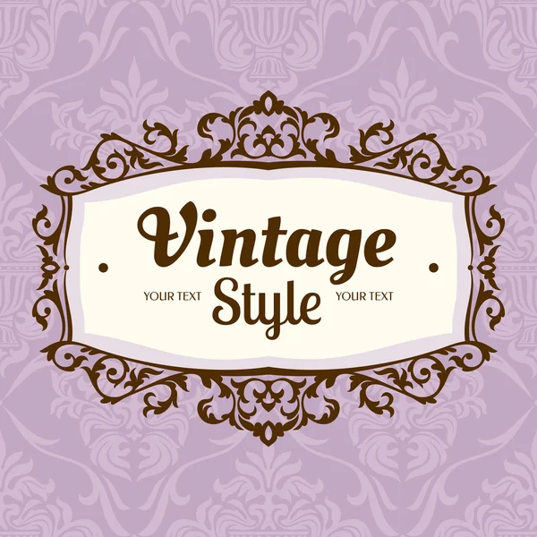 Vintage floral frame — Stockvector