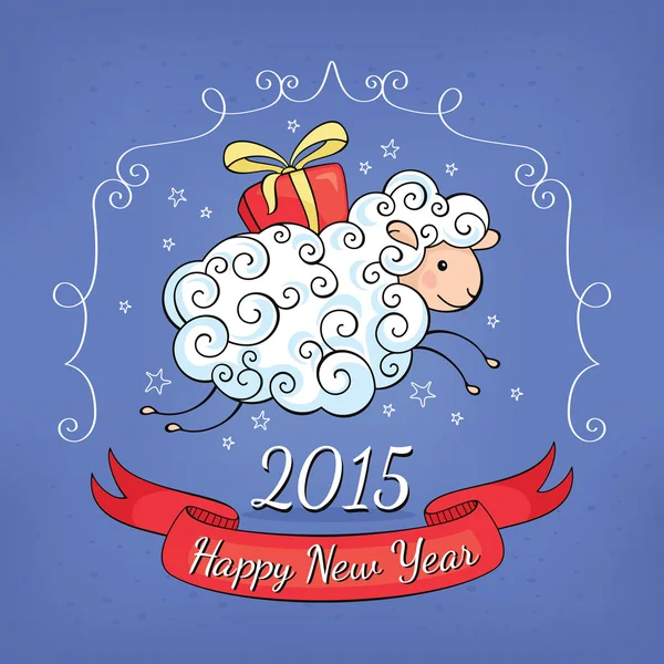 New year greeting card — Stock Vector