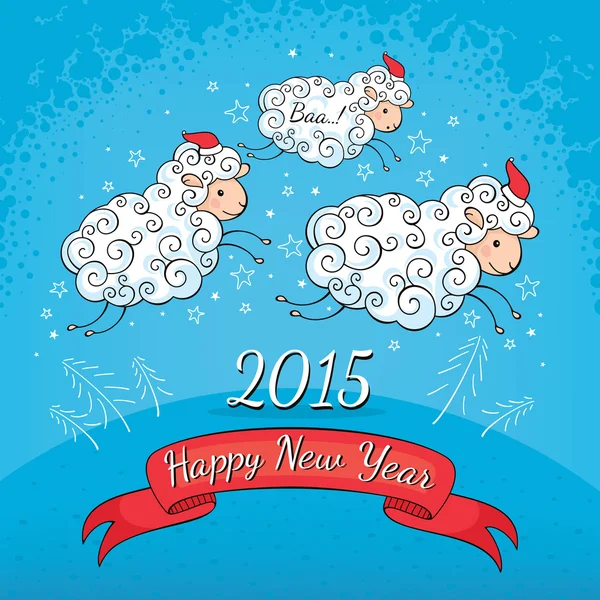 New year greeting card — Stock Vector