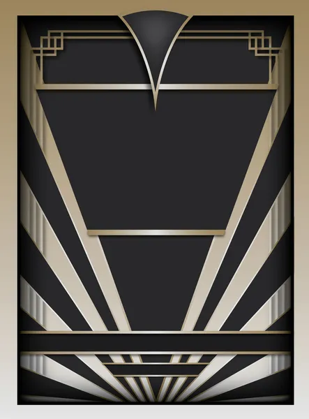 Art Deco fundo e moldura — Vetor de Stock