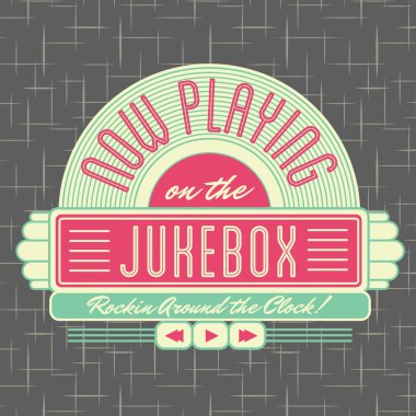 1950s Jukebox Style Logo Design clipart