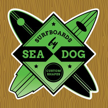 Klasik surf logo tasarımı