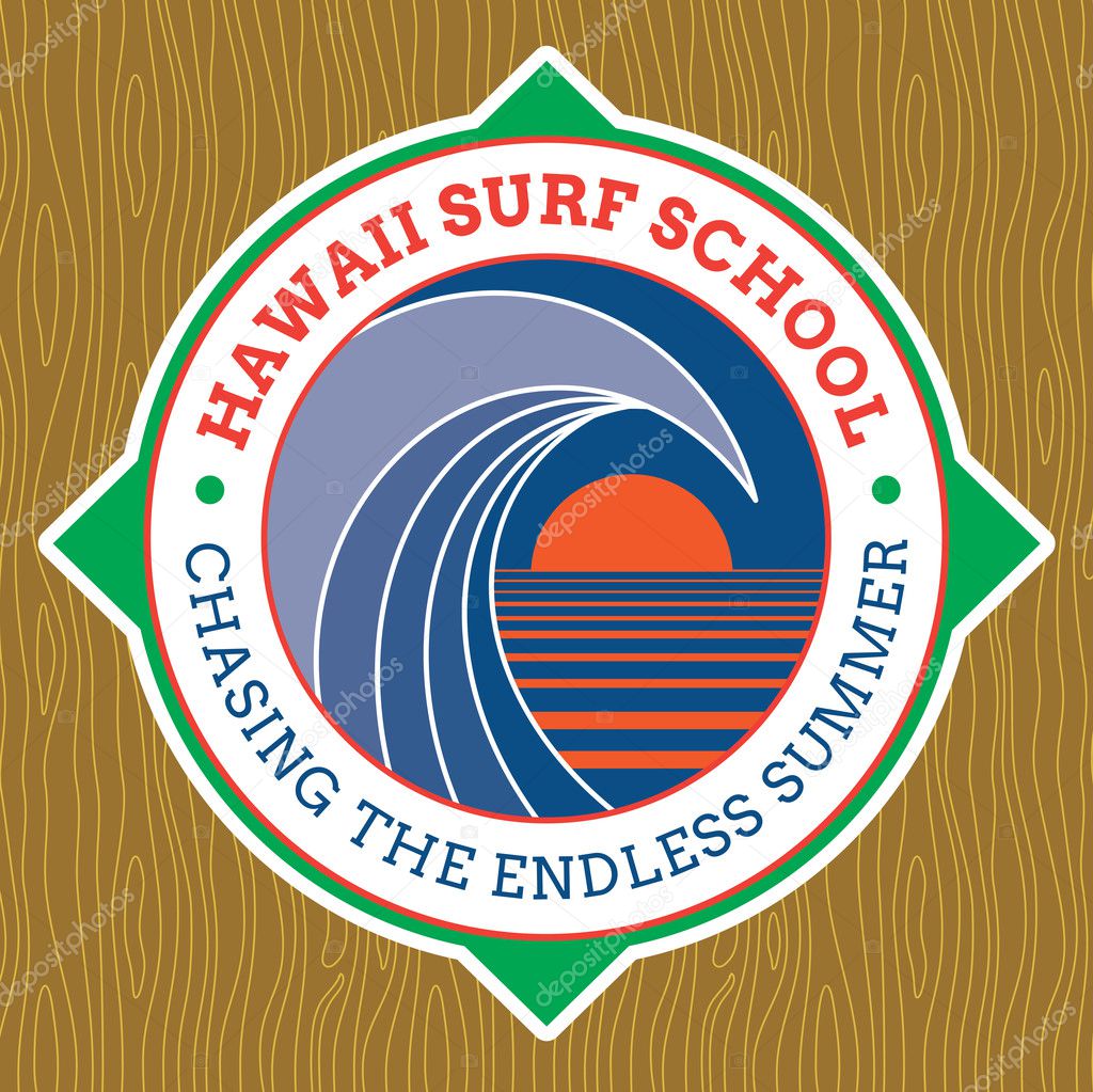Classic Surf Logo Design - All fonts shown are for visual purposes only and freely availalble for open license use from sources such as google fonts.