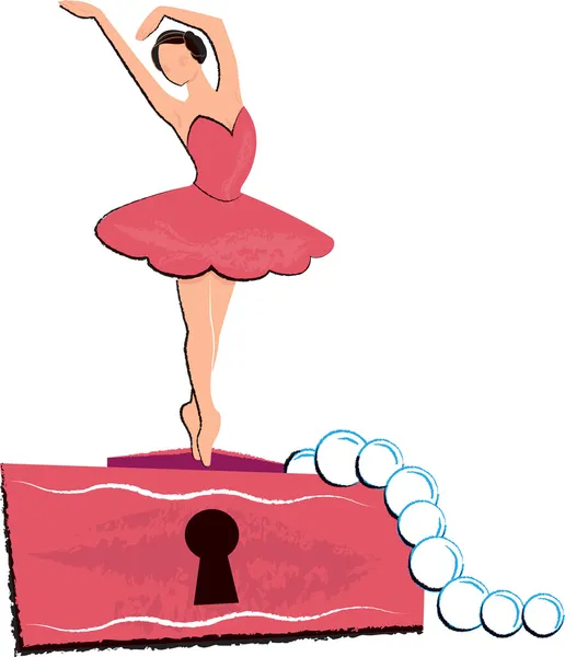 Ballet Dançarino ilustração infantil — Vetor de Stock