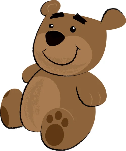 Teddy bear children's illustratie — Stockvector