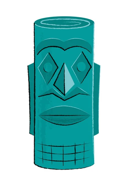 Tiki Idol Illustrazione — Vettoriale Stock