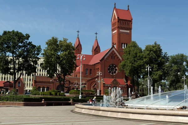 Katolska kyrkan i minsk. — Stockfoto