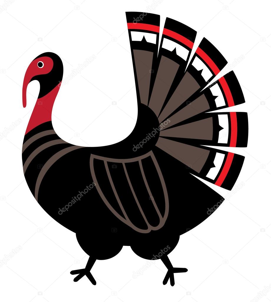 Mythological image Turkey, vector icon