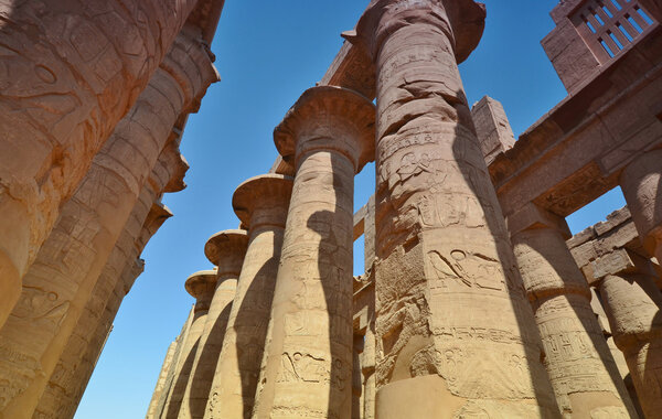 The column. Karnak temple. Luxor. Egypt.