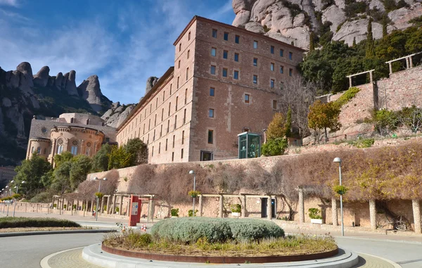 La arquitectura. Monasterio de Montserrat (Monasterio de Montserrat ) — Foto de Stock