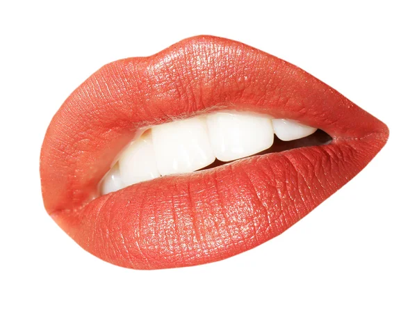 Female lips on a white background — Stock Photo, Image