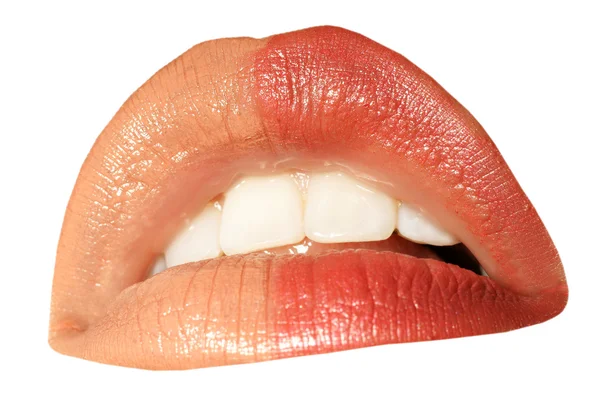 Female lips on a white background — Stock Photo, Image