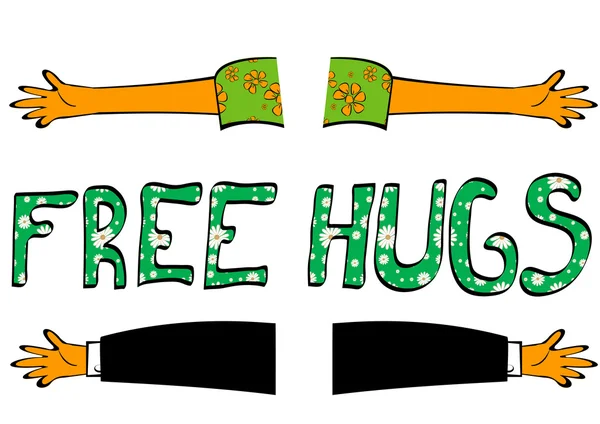 Ücretsiz hugs — Stok Vektör