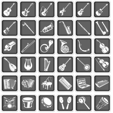 Musical instruments icons