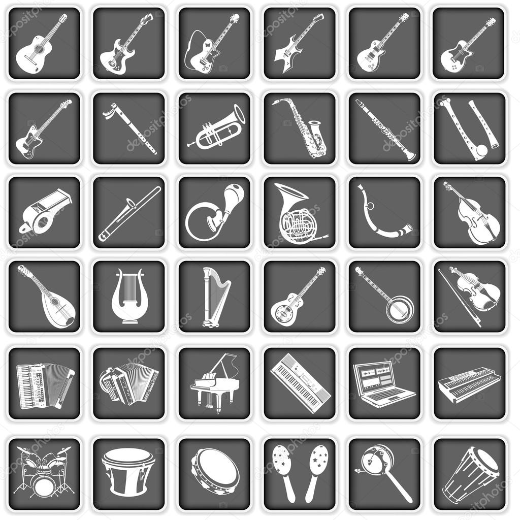 Musical instruments icons